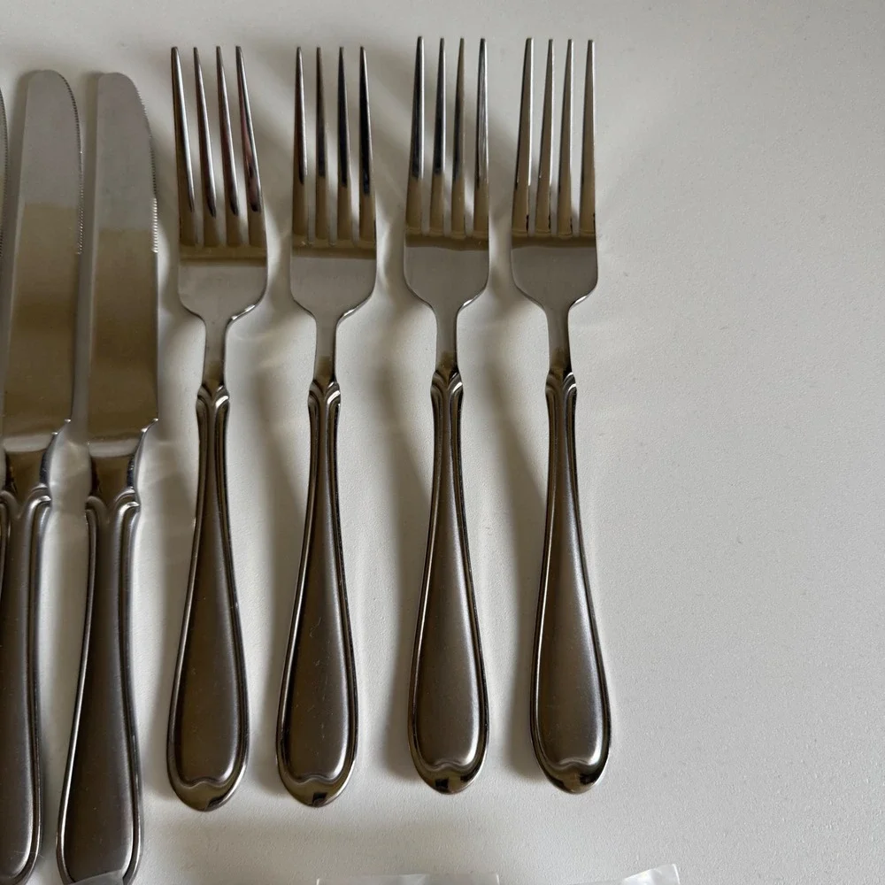 Wallace Summerset Frost Stainless Steel Flatware Classic Double Line Border